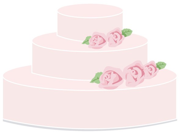 Selbsttragende Hochzeitstorte - dreistöckig